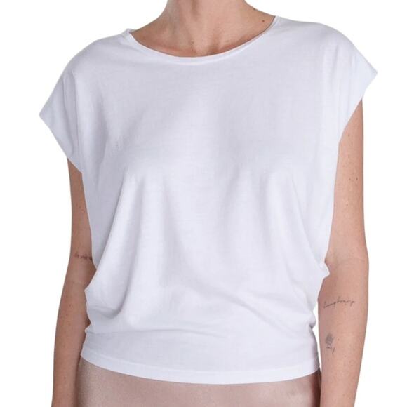 NWT Pharaoh Collection Terrance Tuck Tee in Tissue Jersey White Size 2/Medium - Picture 1 of 5